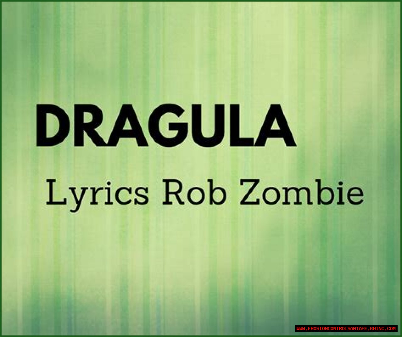 Rob Zombie’s
Dragula Lyrics