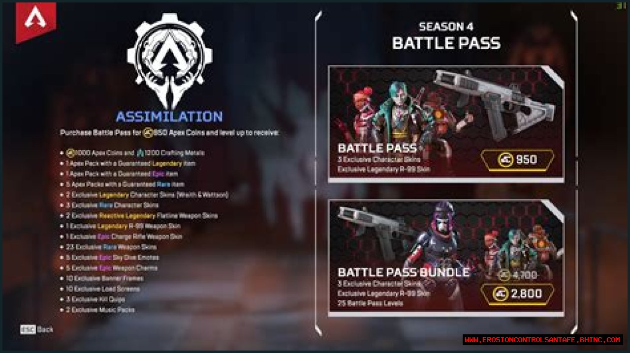 What's in the Apex Legends Season 4 battle pass? All tiers and rewards